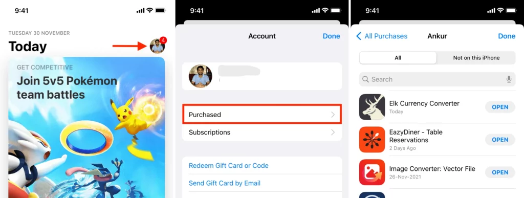  Find Hidden Apps On iPhone - 
App Store purchases