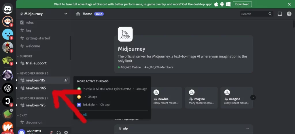 how to invite Midjourney Discord bot to your server (1)