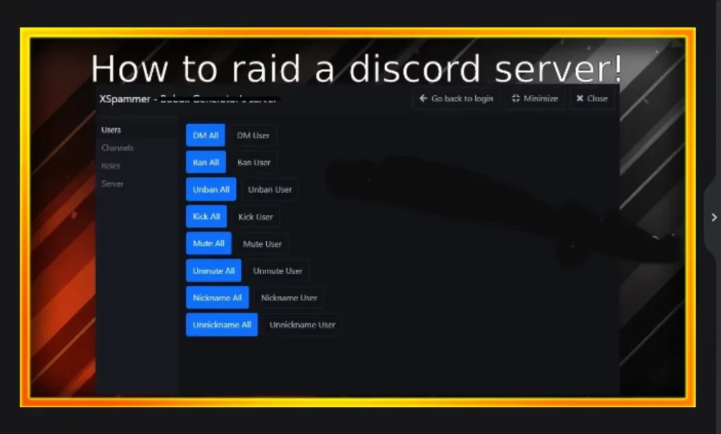 how to raid a discord server
