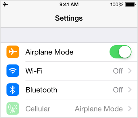 Turn On Or Off Airplane Mode