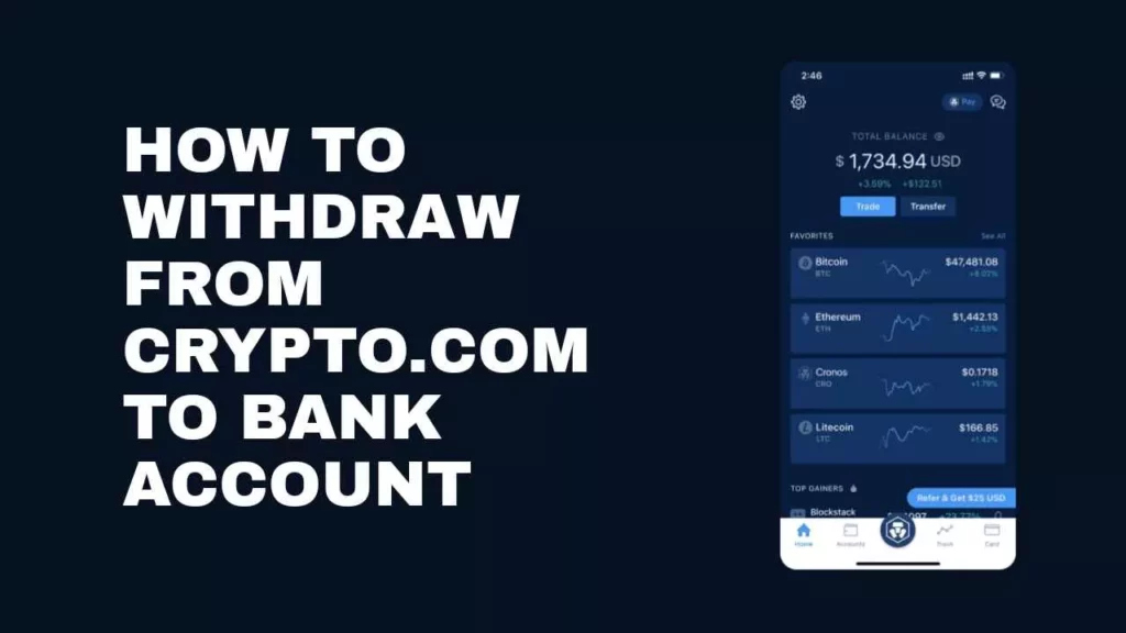 How To Withdraw Money From Crypto.com To Bank Account