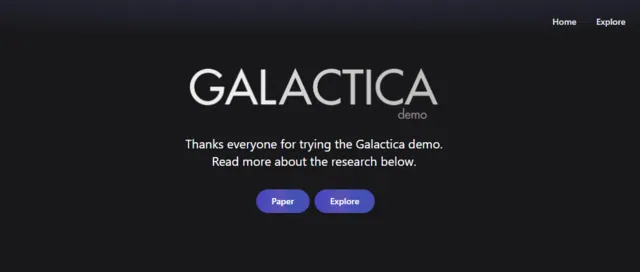 Websites Like ChatGPT - Galactica