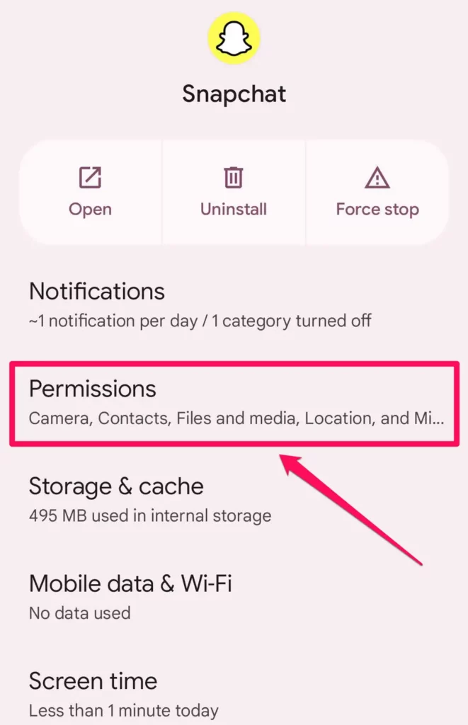 How to Fix Snapchat Calls Not Working? permissions