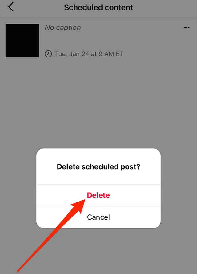 Delete A Scheduled Post On Instagram