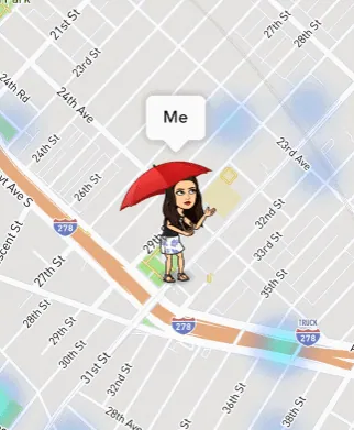 Snapchat map bitmoji meanings