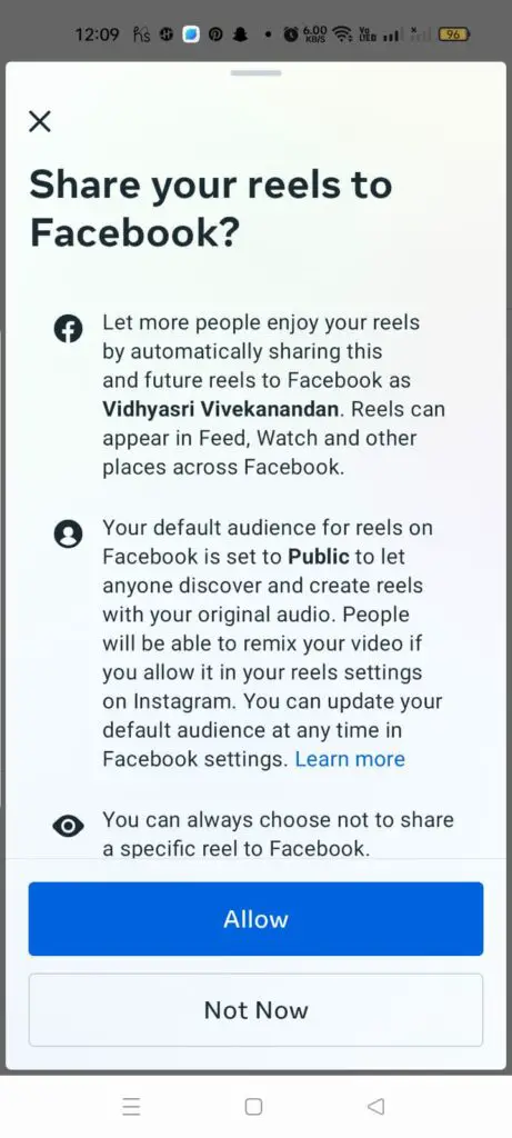 How To Share Instagram Reel To Facebook?
 allow