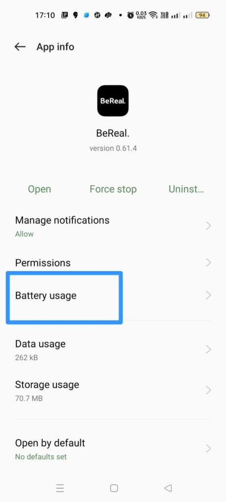 How To Fix BeReal Notifications Not Working? battery usage