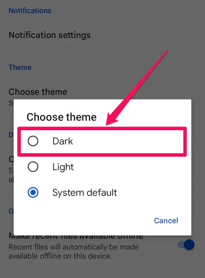How To Turn On Dark Mode On Google Docs On Android
