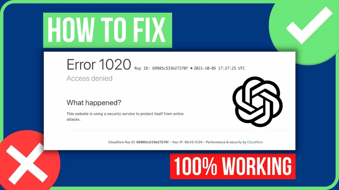 How To Fix Error Code 1020 ChatGPT