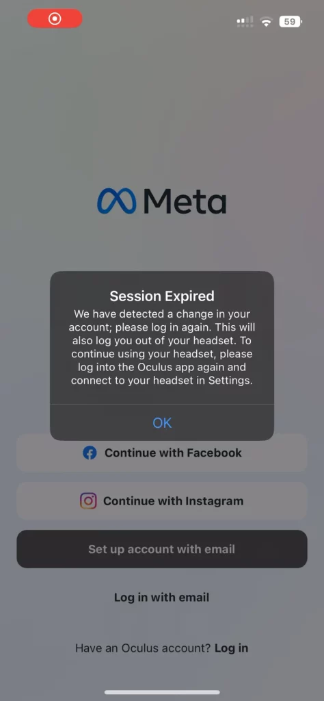 How To Fix Meta Quest App Session Expired
