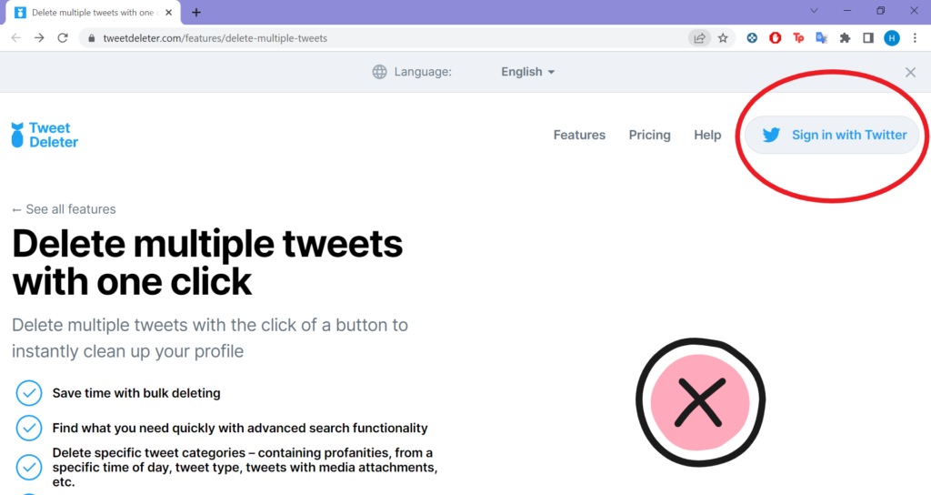 how to bulk delete all your tweets