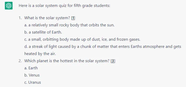 Use Of ChatGPT In Education - Quiz