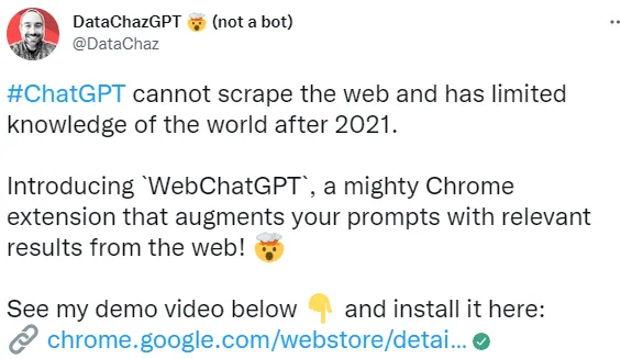 Chat GPT Advanced Extension - tweet