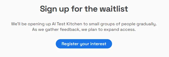 How To Delete Your Data From AI Test Kitchen - sign up for waitlist