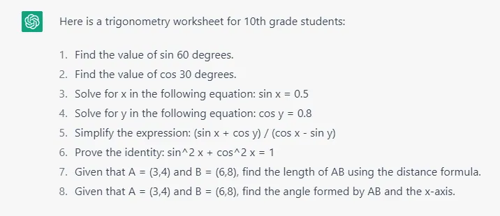 Use Of ChatGPT In Education - worksheet