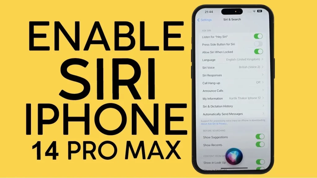 How To Activate Siri On iPhone 14