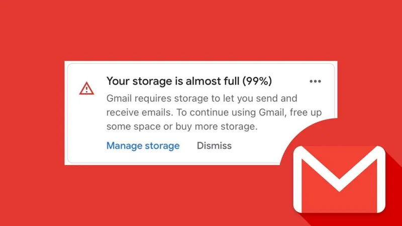 how to get rid of storage on gmail
