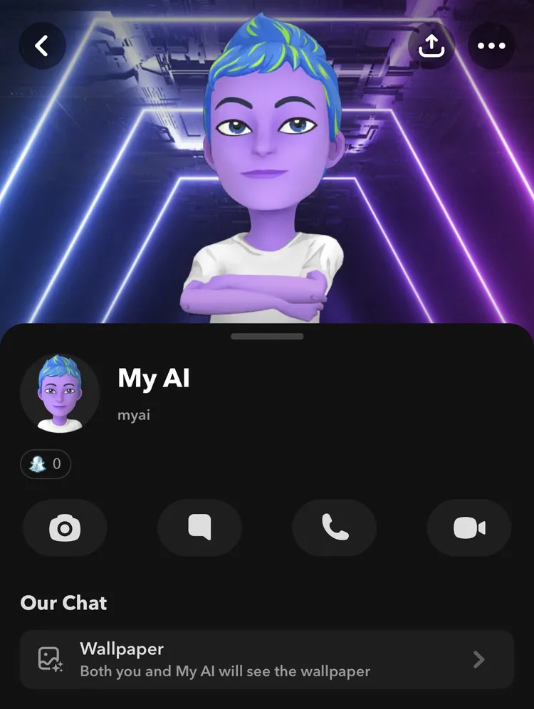 Snapchat AI ChatBot: My AI - bot bitmoji