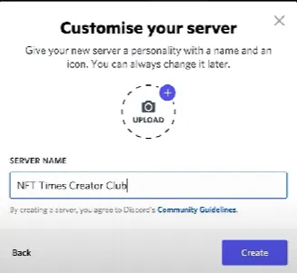 How To Create An NFT Discord Server? server name