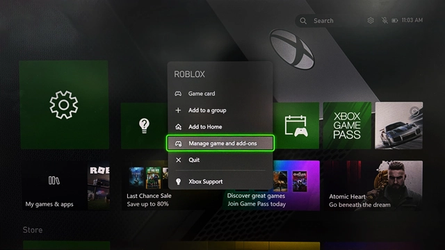 How To Fix Error Code 103 On Roblox Xbox One? manage games