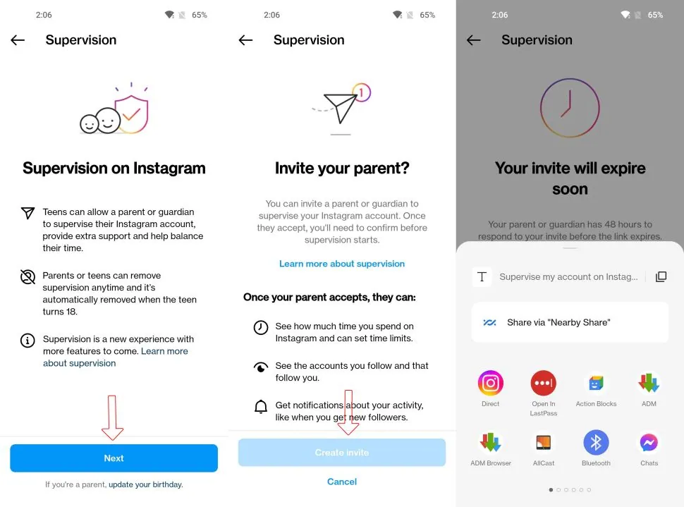 How To Set Up Parental Controls On Instagram - create invite