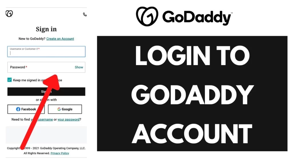 how to log in GoDaddy