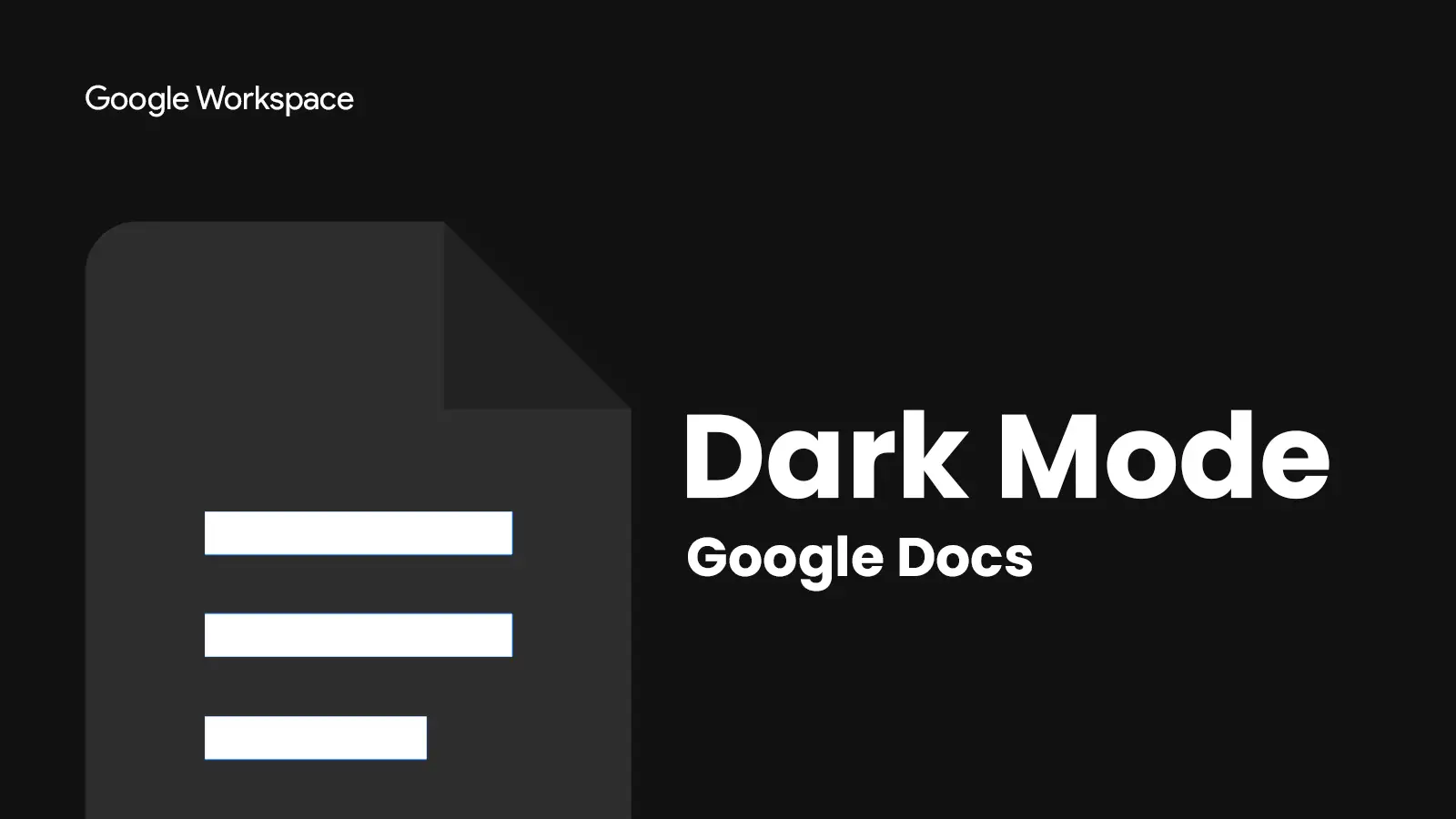 how to turn on dark mode on google docs