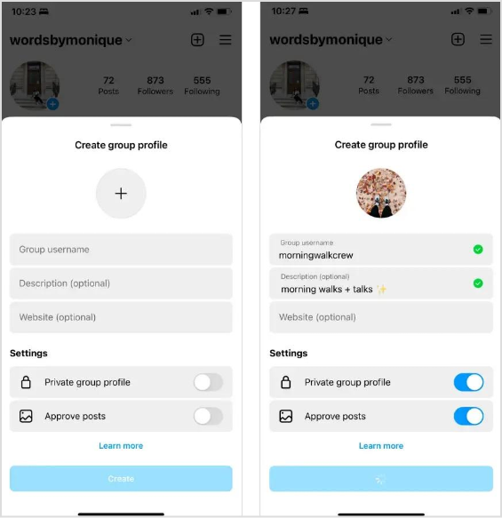How To Create Instagram Group Profiles - username, settings 