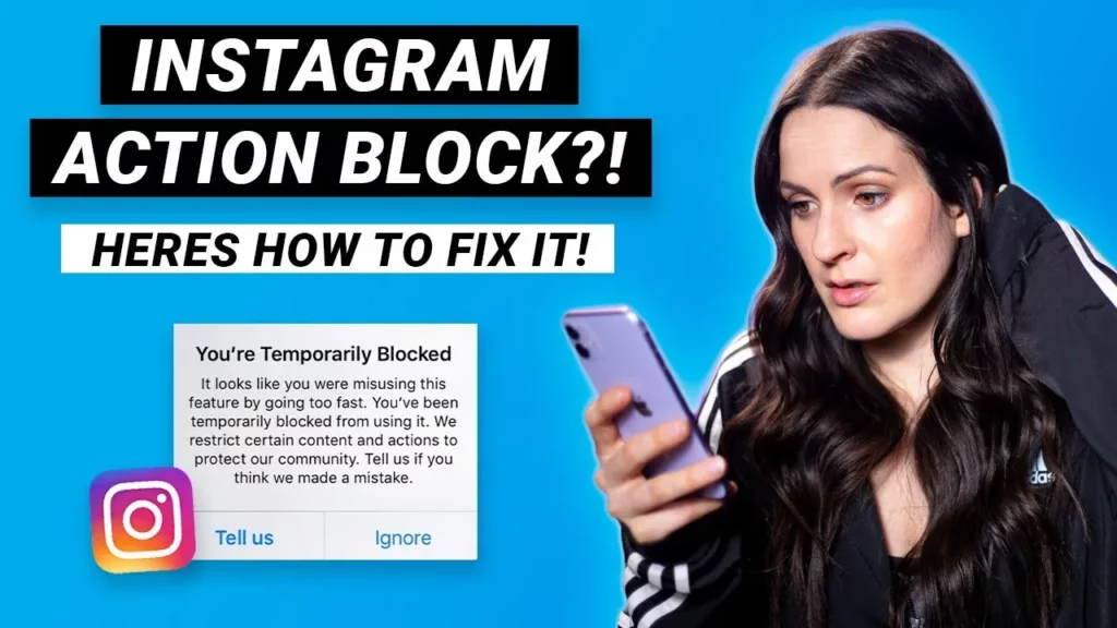 how to fix instagram action block error