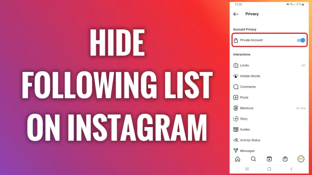 How to Hide the Following List in Instagram?