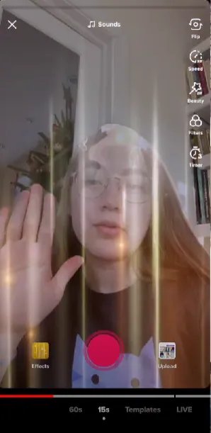 How To Use The Teleport Filter On TikTok? hold hand up