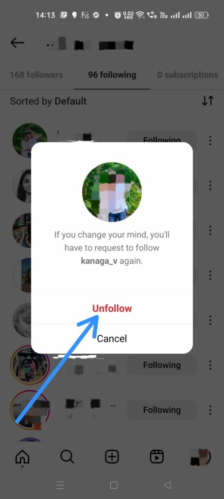 How to Hide the Following List in Instagram? unfollow