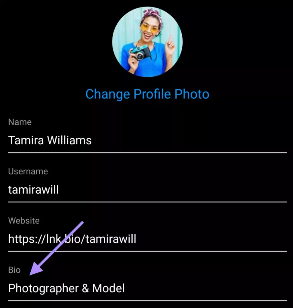 How To Put Info On Instagram - bio