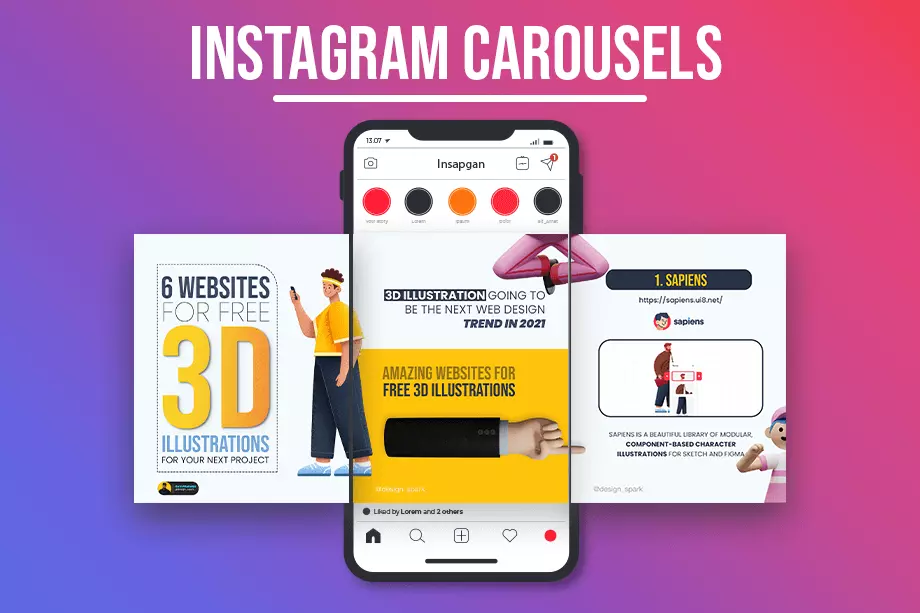 How To Post Multiple Landscape And Portrait Photos On Instagram - carousel