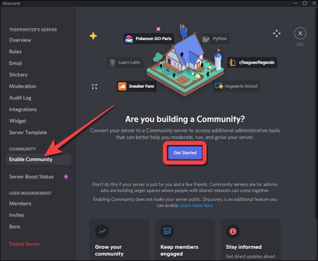 How To Know If My Discord Server Is Public - enable community
