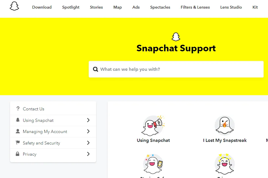  How To Contact Snapchat Support Via Email - contact us