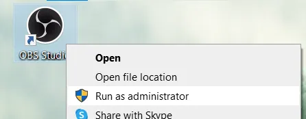 Fix Hotkeys Not Working In OBS Studio - run as administrartor