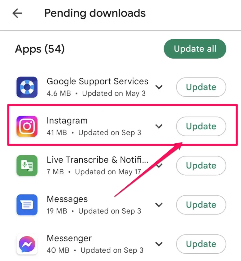 Update Your Instagram App