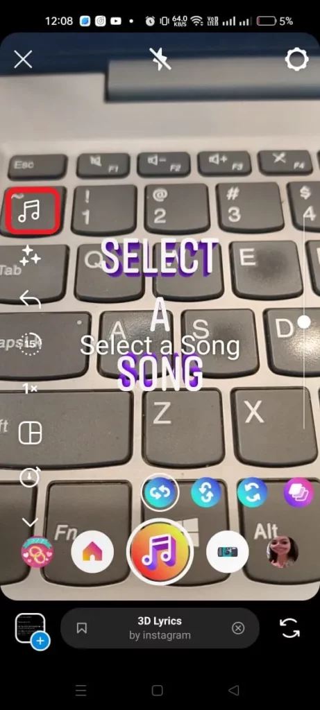 How To Add Lyrics To Your Instagram Reel_5