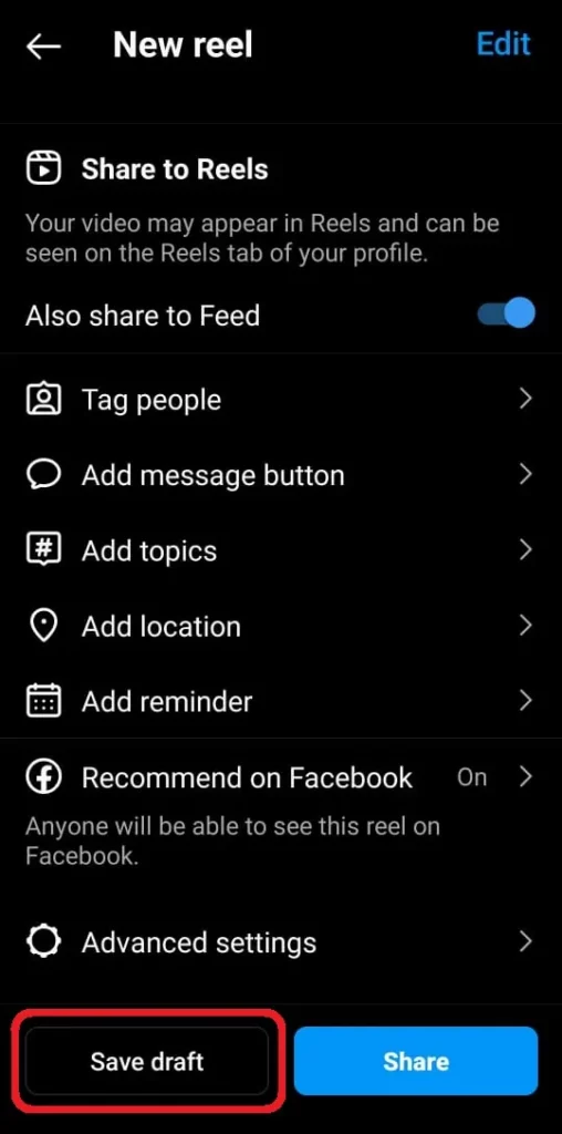 How To Edit A Saved Draft Reel On Instagram_6