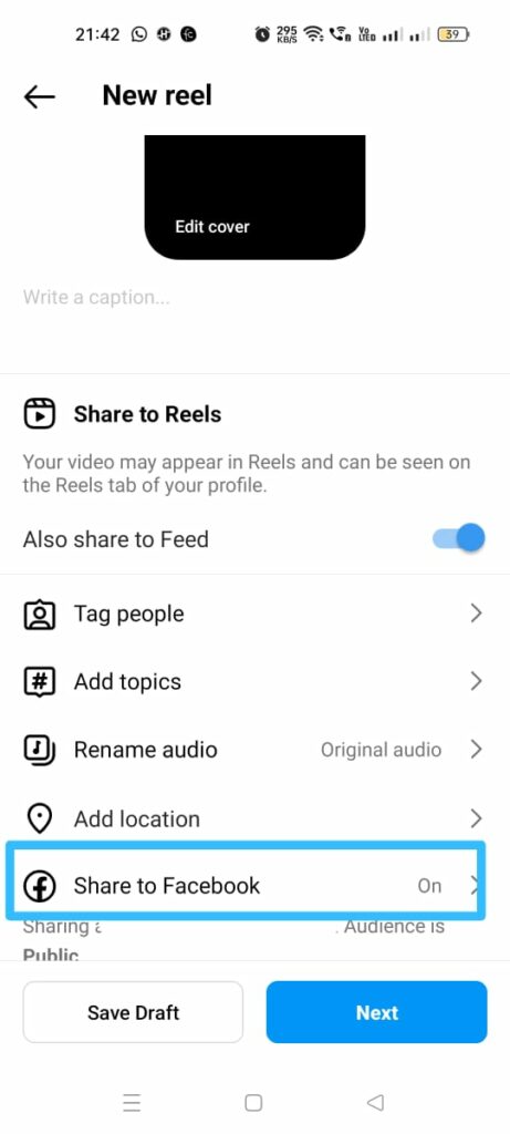 How To Share Instagram Reel To Facebook Business Page? share to facebook