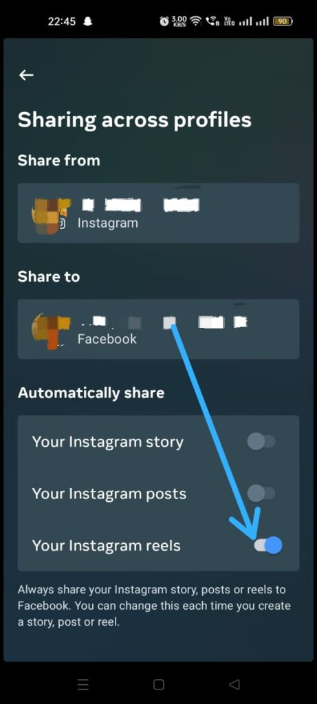 How To Automatically Share Your Instagram Reels To Your Facebook Page - on your Instagram Reels