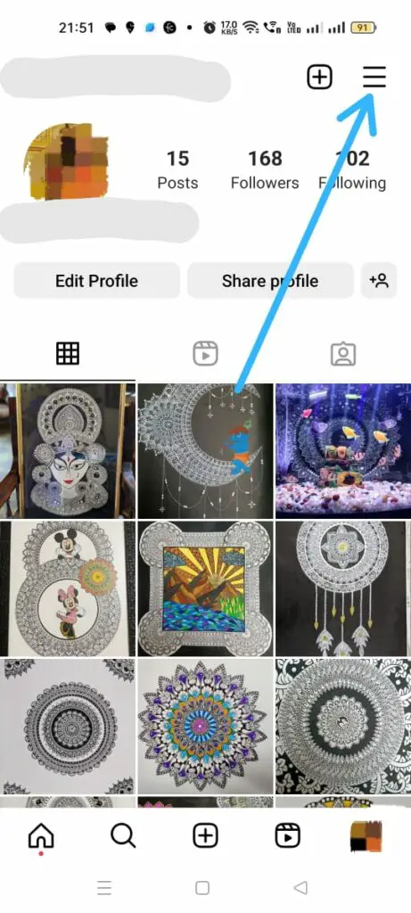 How To See Saved Reels On Instagram? menu