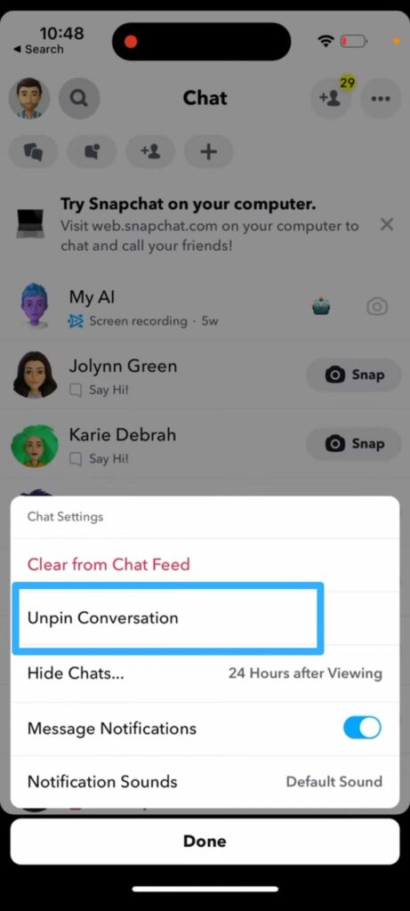 How To Unpin My AI On Snapchat Without Snapchat Plus? Unpin