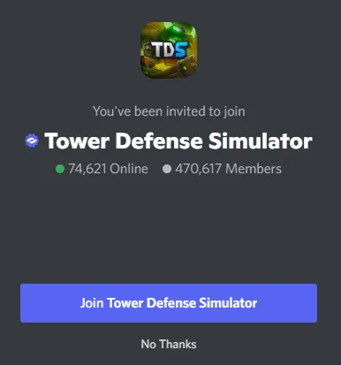 Tower Defense Simulator Discord 