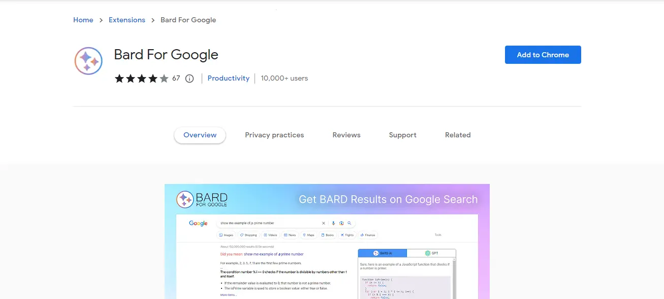 Google Bard Extension For Browser