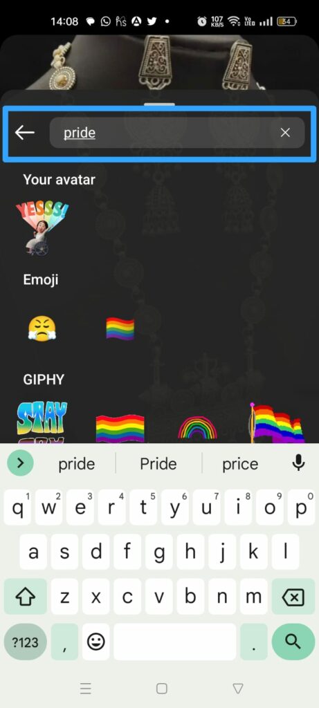 How To Use Pride Stickers In Instagram Stories? Search for Pride