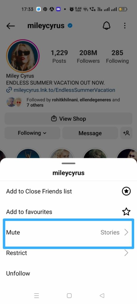 How To Unmute An Instagram Story?  Unmuting Via The Person’s Profile - Mute