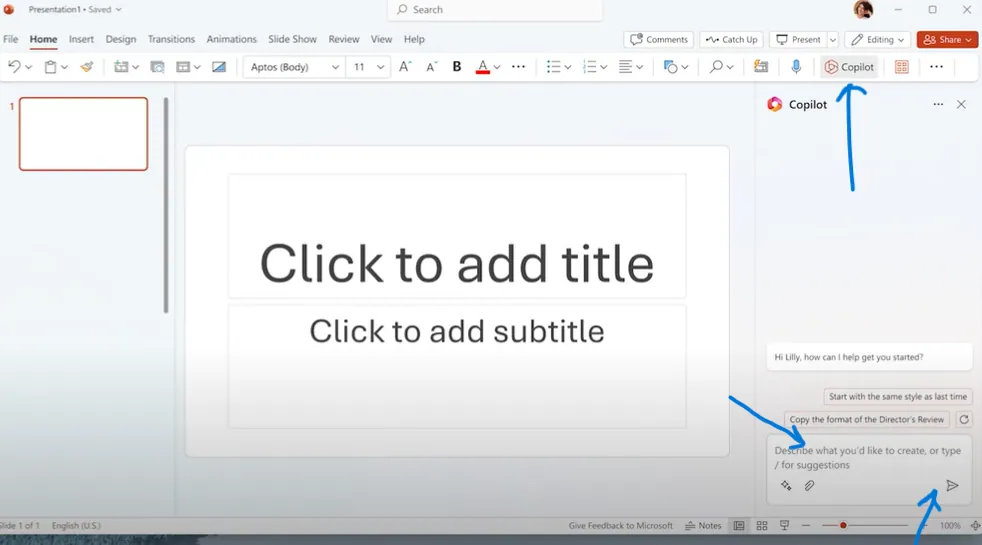How To Use Microsoft 365 Copilot In PowerPoint