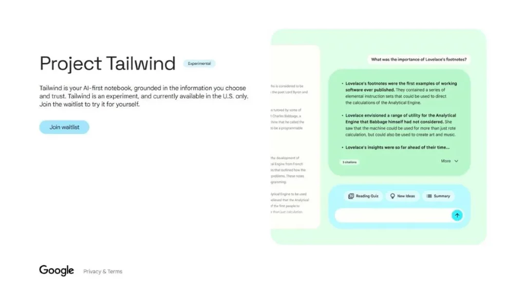 Google Project Tailwind